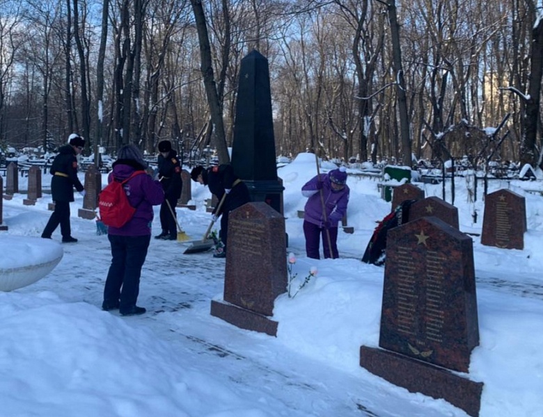 Мероприятие ко Дню защитника Отечества на Ваганьковском кладбище